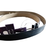 Ava &amp; Viv™ ~ Women&#39;s XL ~ BLACK ~ Solid Pattern Belt ~ Translucent Buckle - $20.46 CAD