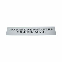 Scan 6023C Legend No Free Newspapers or Junk Mail Chrome Finish Safety S... - $8.00