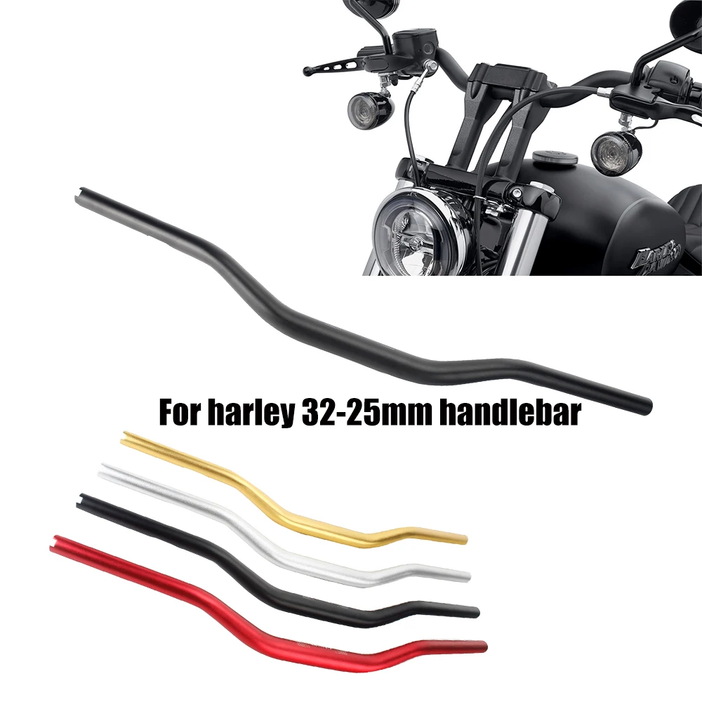 Aluminium 1-1/4&#39;&#39; Diameter Tapered Moto Style handlebars For Harley Dyna Street - £136.93 GBP
