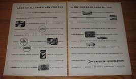 1957 Chrysler Corporation Ad - Look at all that&#39;s new in forward look for 58 - £14.73 GBP