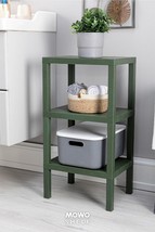 Shelf 3-Tier Organizer Plastic Shelf Unit Green, Bookshelf, Bathroom, Ki... - $37.13