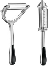 2 Pieces: 1 Vegetable Peeler &amp; 1 Julienne Peeler Chrome &amp; Black NEW - $12.18