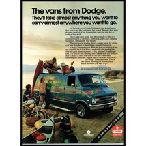 1975 Dodge Tradesman Van Vintage Print Ad Beach Sunset Canoe SCUBA Tank ... - £8.30 GBP