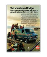 1975 Dodge Tradesman Van Vintage Print Ad Beach Sunset Canoe SCUBA Tank ... - £8.30 GBP