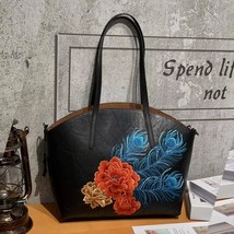 Women Bag 2022 New Retro Chinese Style Embroidery  Handbag High Quality Leather  - £96.70 GBP