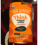 FOUR SIGMATIC THINK DARK ROAST GROUND COFFEE W/LIONS MANE & CHAGA MUSHROOMS 12OZ - $25.60