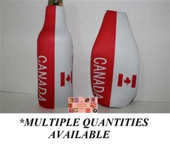 Canada Maple Leaf Flag Bottle Koozie Cooler Wrap Insulator Sleeve Jacket Holder - £6.48 GBP+