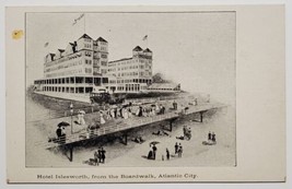 Atlantic City NJ Hotel Islesworth From Boardwalk Postcard U30 - $13.95