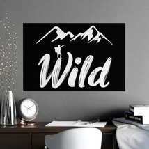 Wild Nature Print on Demand Poster, Black and White Mountain Hike Decor, Vertica - £14.42 GBP+