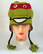 TMNT Teenage Mutant Ninja Turtles knit hat Raphael adult fleece lining - £7.82 GBP