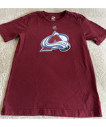 NHL Colorado Avalanche Hockey Boys Burgundy Short Sleeve Shirt Large 14-16 - $16.78 CAD