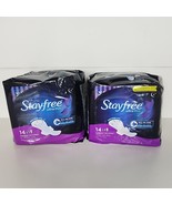2- Stayfree Ultra Thin Pads Liners 14 Count Overnight With Wings - $41.14 CAD