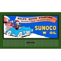 Sunoco &quot;W&quot; Oil Glossy Billboard Insert For LIONEL/AMERICAN Flyer - £5.57 GBP