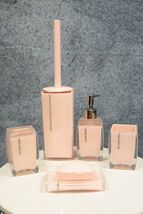 Hot Pink Austrian Crystals 6 Piece Chic Bathroom Vanity Accessories Gift... - $59.99