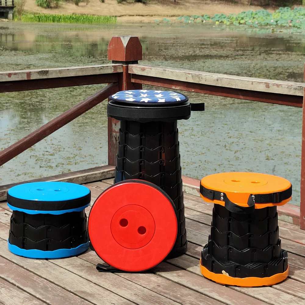 Folding Stool Portable Camping Foldable Chair Telescopic Folding Stools Seat for - £35.50 GBP+