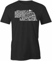 Home Is Nebraska T Shirt Tee Printed Graphic T-Shirt Gift Clothing State S1BSA821 - £14.94 GBP+