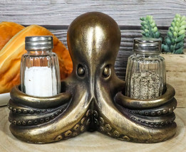 Ebros 6.5&quot;L Giant Octopus Tentacle Spice Glass Salt Pepper Shaker Holder - £20.02 GBP