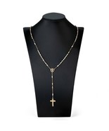 18k Layered Real gold Filled Three Tones Rosary 24&quot; - $275.87 MXN