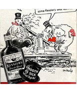 Kessler Blended Whiskey Advertisement 1945 Lithograph Railway Art LGBinAd - $49.21 CAD