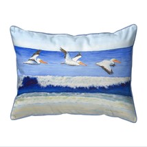 Betsy Drake Skimming the Surf Large Corded Indoor Outdoor Pillow 16x20 - £37.00 GBP