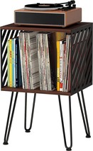 Record Stand Vinyl Storage Holder Rack Self Turntable 12&quot; LP Black Holds 100 New - £51.87 GBP