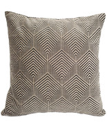 Sahara Taupe Textured Throw Pillow 20x20, with Polyfill Insert - £45.52 GBP