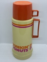 Vintage Dunkin Donuts 32oz Thermos Orange Cup 11.5” Tall - £14.38 GBP