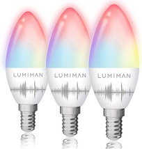 The Lumiman Candelabra Smart Bulb E12 Led Smart Light Bulbs Wifi Rgb Color - £30.82 GBP