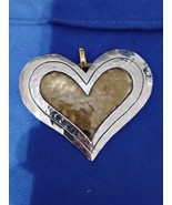 Large 925 Sterling Silver Brass Jeep Collins Heart Pendant Free Shipping - $126.29 CAD