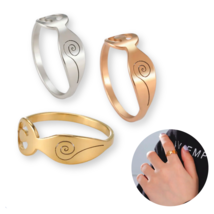 Divine Feminine Goddess Ring • Spiral Fertility Symbol Amulet • Pagan Worship Wi - £9.25 GBP