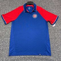 Chicago Cubs Polo Shirt Men Large Blue Fanatics Short Sleeve Collared New L - $418.20 MXN