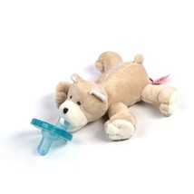WubbaNub Baby Teddy Bear Brown Tan Stuffed Plush Soother Pacifier Holder Toy - £23.73 GBP