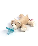 WubbaNub Baby Teddy Bear Brown Tan Stuffed Plush Soother Pacifier Holder Toy - $29.69