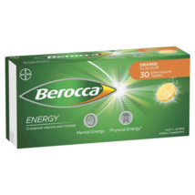 Berocca Energy Vitamin B &amp; C Orange Flavour Effervescent Tablets - 30 Pack - £70.37 GBP