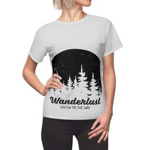 Womens all over print t shirt wanderlust pine tree forest thumb200