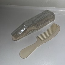 Vintage Estee Lauder Small Travel Ball Tipped Hair Brush &amp; Comb - $22.99