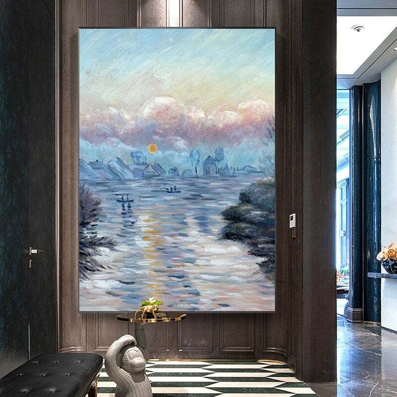 Hand Painted Oil Painting Claude Monet Landscape Abstract Mpression Famous Arts