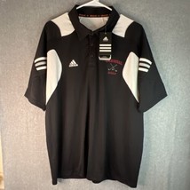Adidas Scorch Cardinal Golf Men’s Large Polo Shirt Black &amp; White - $34.58