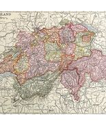 Map Switzerland Europe 1938 Print Antique Ephemera Atlas Austria Italy DWU8 - $640.69 MXN