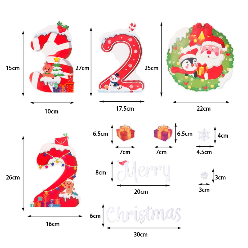 Sporting 2023 New Year Christmas Wall Window Stickers Decals Merry Christmas Dec - £23.95 GBP