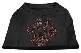 Orange Paw Rhinestud Shirts Black XXL - $33.21