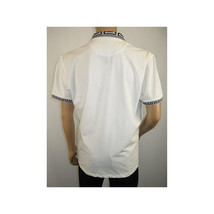 Men Sports Shirt DE-NIKO Short Sleeves Cotton Zipper Polo Shirt DBK104 White image 11
