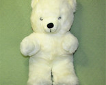 22&quot; HUGGABLE BEAR PLUSH JS TOYS Stuffed TEDDY White Animal KOREA Lovie - $27.00
