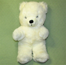 22&quot; HUGGABLE BEAR PLUSH JS TOYS Stuffed TEDDY White Animal KOREA Lovie - £21.26 GBP