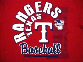 MLB Texas Rangers Baseball Major League American Merchandise T Shirt L - £12.44 GBP