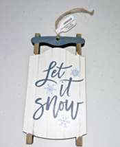 (6) P.Graham Dunn Christmas Holiday LET IT SNOW Wood Ornament - NEW! - $56.67 MXN