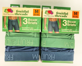 Fruit Of The Loom Fruitful Threads Mens 3 Boxer Brief Underwear Medium L... - £25.01 GBP