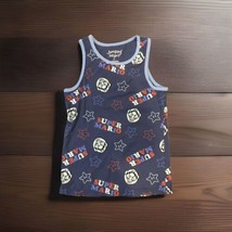 Super Mario Bros. Tank Top Muscle Shirt Red White Blue Jumping Beans Boy Size 7 - £5.90 GBP