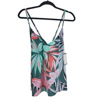 Ann Cole Swim Top XXL Womens Plus Size Padded Multicolor Tropical Print NWT - £17.74 GBP