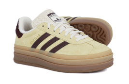 Adidas Gazelle Bold Women&#39;s Lifestyle Casual Shoes Sneakers Yellow NNWT IF5937 - £162.68 GBP